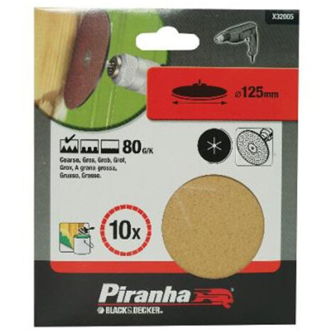 10 DISCHI CORINDONE 125 GR. 80 B&D