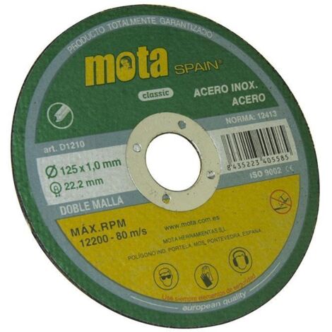 10 Disco da Taglio Inox ø115x1.6x22.23mm D1116 Mota