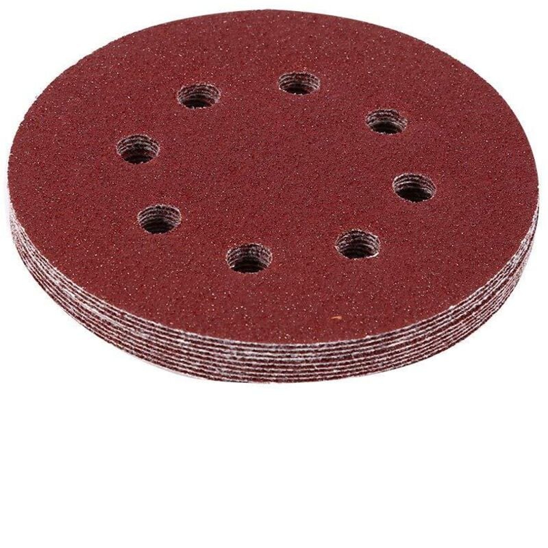 10 discos de lijado de 5 pulgadas y 8 orificios, discos de lijado con gancho y bucle, papel de lija para lijadora orbital aleatoria (240 ), AAFGVC