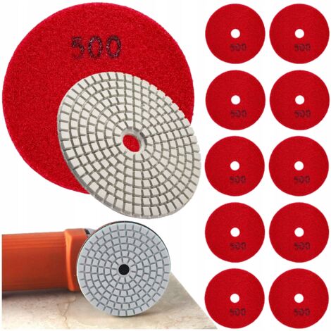 10 discos de pulido de diamante de 80 mm para pulir baldosas de porcelana con velcro 500