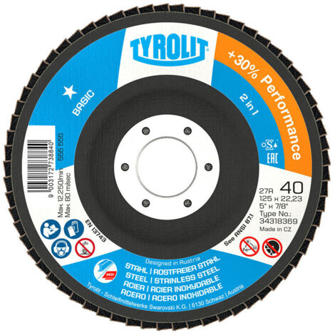 10 Disque À Lames 27cla Ø125x22,23 Za40q-B. Tyrolit