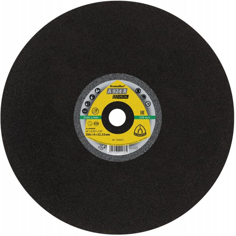 Disque de coupe A924R 356x4x20mm Klingspor