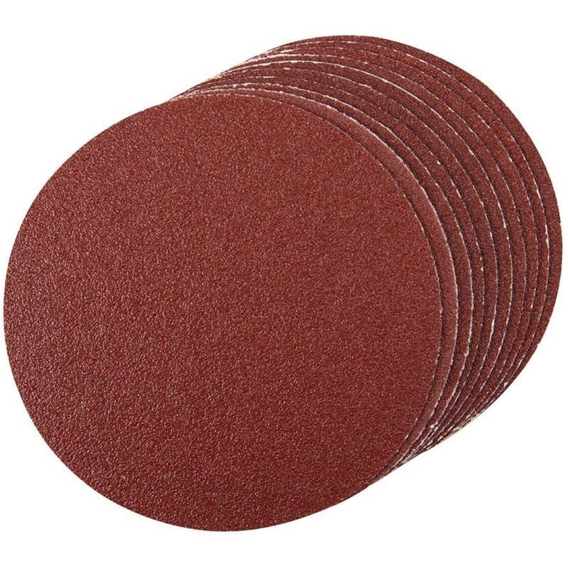 10 disques abrasifs auto-collants 150 mm grain 60 Silverline 918544