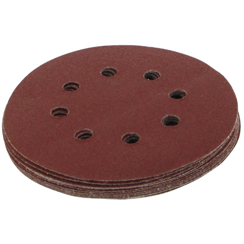 10 disques abrasifs perforés auto-agrippants 125 mm grain 240 Silverline 206505