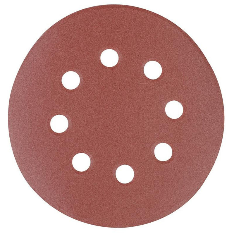 10 disques abrasifs perforés 8 trous auto agrippants D. 125 mm Grain