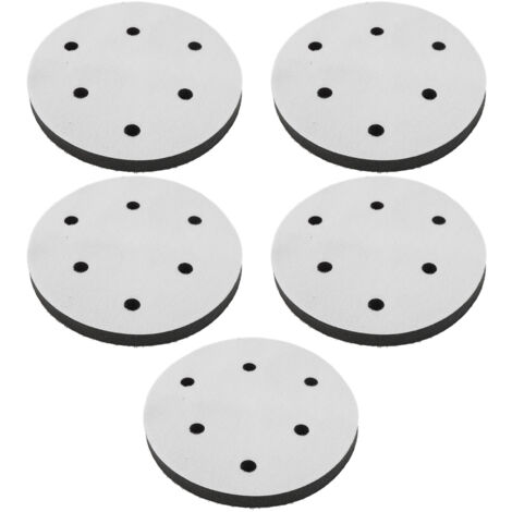 10 disques abrasifs souples 5 pouces, tampons de polissage pour ponceuse orbitale, éponge abrasive 6 trous, lot de 10