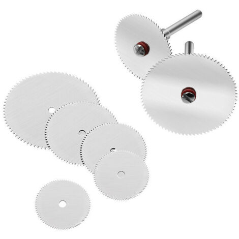 10 Disques de Perçage 5 Tailles, Mandrins 3 mm, Lame Scie Circulaire Inox pour Outil Rotatif