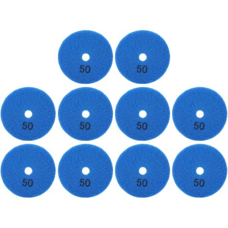 10 Disques Diamant 3 Pouces pour Ponçage Marbre Béton Pierre - Lot de 10 - Grain 50