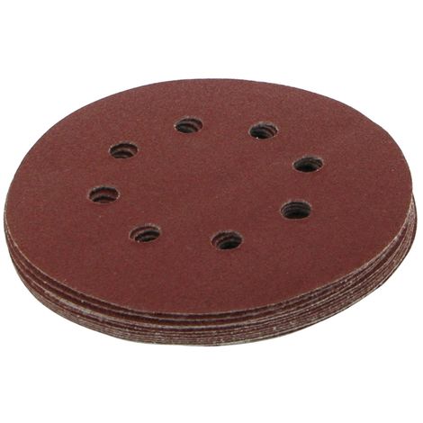 Silverline - 10 disques abrasifs perforés auto-agrippants 125 mm - Grain 240