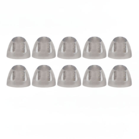 10 Dômes Ouverts Souples pour Aides Auditives - Lot de 10 Pièces de Remplacement Noir 5mm pour Personnes Âgées et Malentendantes