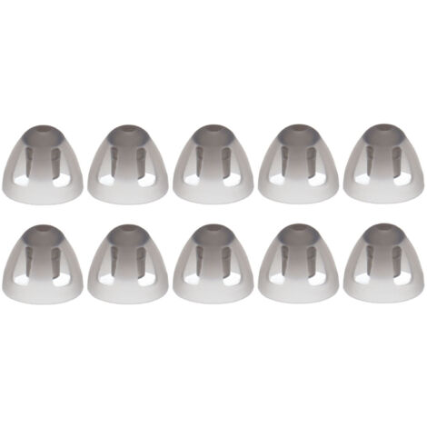 10 Dômes Souples Ouverts Noirs pour Aides Auditives - Lot de 10 Pièces de Remplacement - Taille Moyenne 8mm/0.31in pour Personnes Âgées et Malentendantes