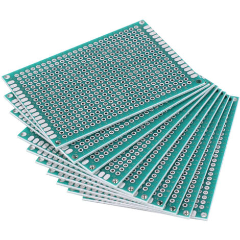 10 doppelseitige 5x7cm Prototypen-Leiterplatten, verzinnte Leiterplatten für elektronische Tests