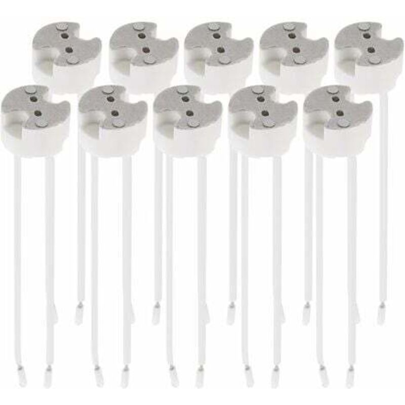 10 douilles gu5.3 - douille gu5.3 ou mr16 - support avec câble 12V - pour spots halogènes à LED et autres lampes à ampoule