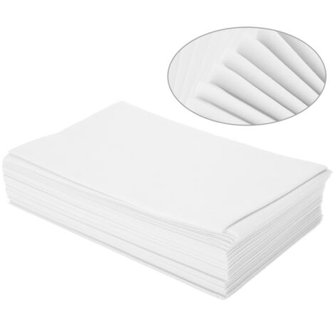 10 Draps Jetables Épais pour Salon de Coiffure, Massage et Clinique, Blancs