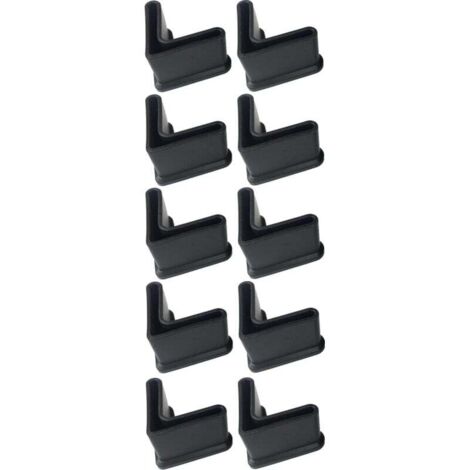 10 dreieckige Regalgleiter, flexible Kunststoff-Gummiprofil-Rohrschoner, Möbelkappen, 25 x 25 mm
