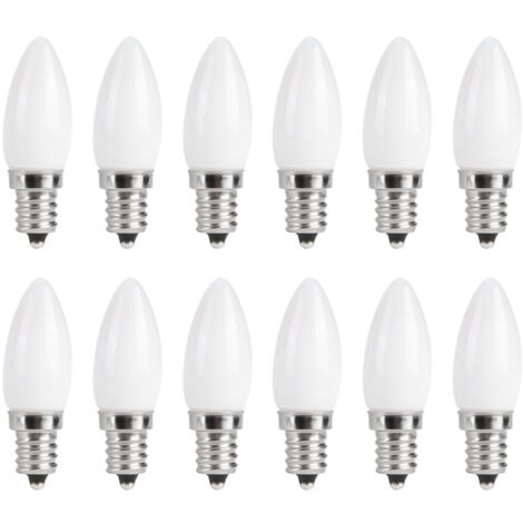 10 E12 1,5W warmweiße LED-Lampen für Kronleuchter, Deckenleuchten, Wandlampen und Innenbeleuchtung, 110V Wechselstrom