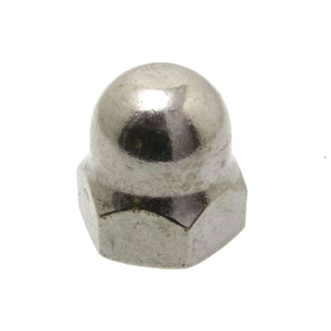 10 Ecrous Borgnes DIN1587 acier zingués D12 mm