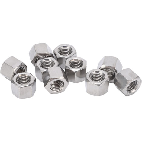10 Écrous de Raccordement Hexagonaux M12 en Acier Inoxydable, Connecteurs Filetés Femelle pour Liaisons de Tiges