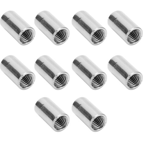 10 Écrous de Raccordement Ronds en Acier Inoxydable M10 - Kit de Fixation pour Assemblages Mécaniques