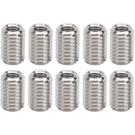 10 écrous de réparation de filetage en acier inoxydable, accessoire de fixation M5 x 0,8 mm, M8 x 1,25 mm, 12 mm