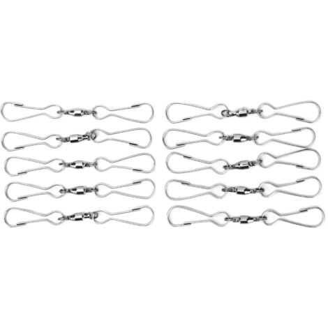 10 Edelstahl-Aufhängehaken (360°) für Futterhäuschen und Windspiele – 8,2 cm