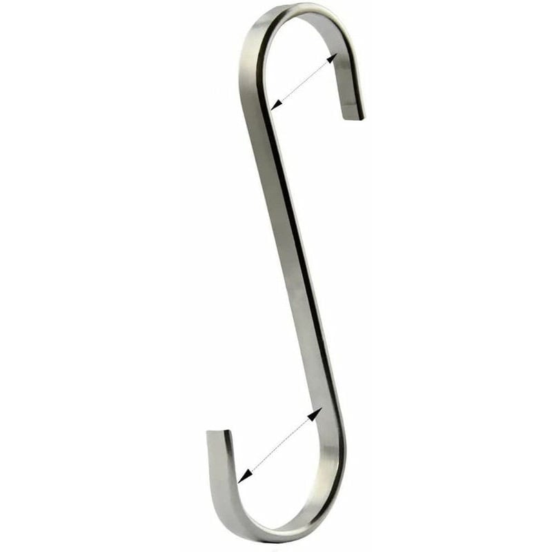 10 Edelstahl-S-Haken für Kochgeschirr-Aufhänger 19 x 19 mm | 07634066066811 10 Edelstahl-S-Haken für Kochgeschirr-Aufhänger 19 x 19 mm | 07634066066811