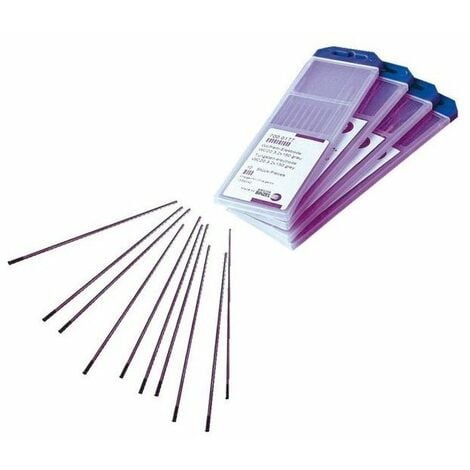 10 electrode tungstene pour soudage tig - lanthane 1.5 % - diam. 1.6 mm