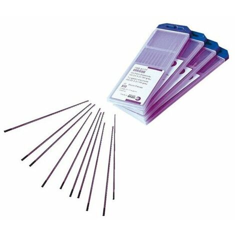 10 electrode tungstene pour soudage tig - lanthane 1.5 % - diam. 2 mm