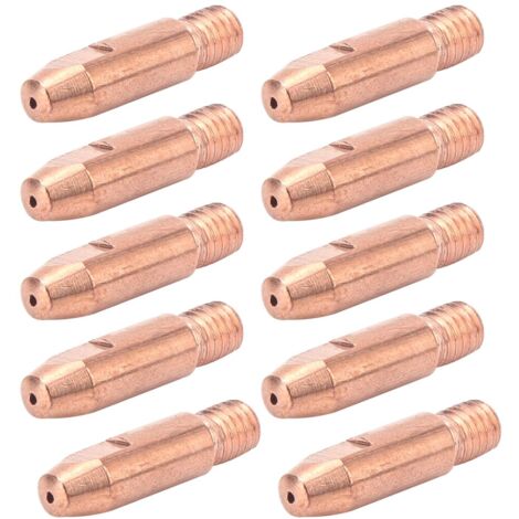 10 Embouts de Contact M6 en Cuivre pour Pistolet à Souder, Pièces de Rechange pour Soudure MIG/MAG 24AKx1mm