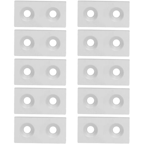 10 embouts de profilé en aluminium, plaques de recouvrement en alliage métallique pour pièces mobiles linéaires 3060, double trou, argent