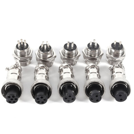 10 Ensembles Connecteur Aviation Métal GX12 3 Broches 12mm Mâle Femelle