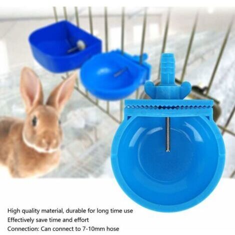 10 Ensembles de mangeoire pour Animaux, Abreuvoir Automatique pour Lapin pour rongeurs, Bol d'alimentation jetable et étanche à l'humidité, Accessoires pour Cage de Ferme