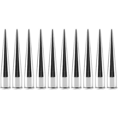 10 Ensembles de Rivets et Clous Métalliques 7mm à Vis pour Travail du Cuir DIY (Argent)