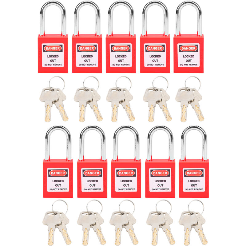 Eosnow - 10 ensembles d'isolation en nylon d'ingénierie industrielle de serrure de verrouillage de 38mm pour la puissance chimique