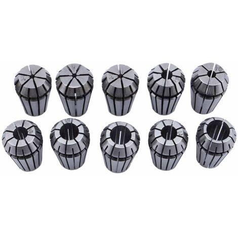 10 ER16 Federbuchsen 1-10 mm für CNC-Fräsmaschinen, Drehmaschinen und Graviermaschinen