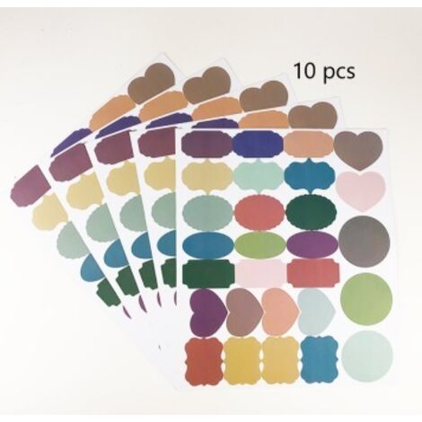 10 etichette autoadesive per lavagna, adesivi per lavagna colorati riutilizzabili e impermeabili, piccoli adesivi per lavagna per casa e ufficio, organizer - 23x27 cm