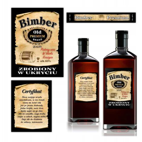 10 Etiketten für Wodkaflaschen, hergestellt in Hidden Moonshine, neu