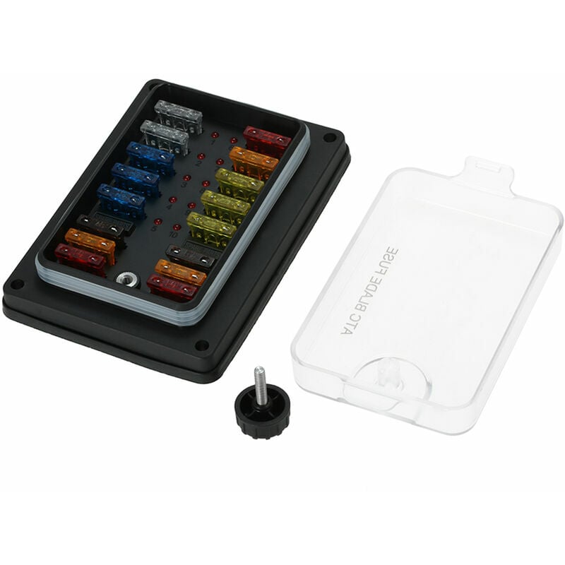 10-fach wasserdichter Sicherungskastenhalter mit LED-Anzeige für Auto, Boot, Marine, Wohnwagen + 16 Stück Sicherungen | 06286583140263 10-fach wasserdichter Sicherungskastenhalter mit LED-Anzeige für Auto, Boot, Marine, Wohnwagen + 16 Stück Sicherungen | 06286583140263