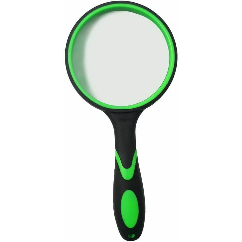10-fache Leselupe mit rutschfestem Weichgummigriff mit 75 mm Lupe und bruchsicherem Spiegel zum Lesen, Inspizieren, Insekten (grün/orange) – grün | 07068460485884 10-fache Leselupe mit rutschfestem Weichgummigriff mit 75 mm Lupe und bruchsicherem Spiegel zum Lesen, Inspizieren, Insekten (grün/orange) – grün | 07068460485884