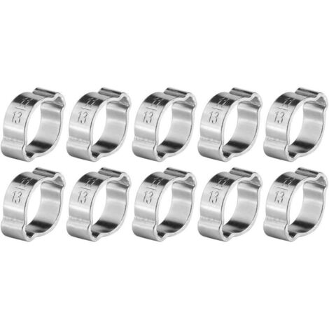 10 fascette stringitubo regolabili in acciaio inox (11-13 mm)