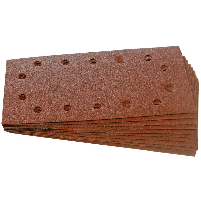 Silverline - 10 feuilles auto-agrippantes perforées 115 x 230 mm grain 60 986461