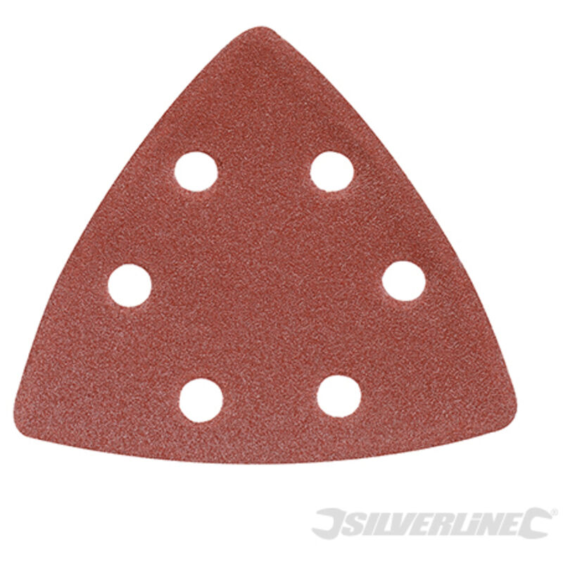 Lot de 10 feuilles abrasives triangulaires auto agrippantes 90 mm