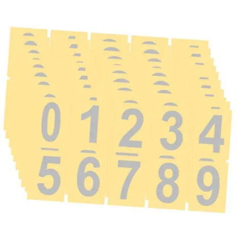 10 feuilles d'autocollants pour numéros de boîte aux lettres 11 cm x 6,1 cm