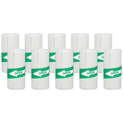 10 feuilles de papier autocollant blanc pour mini imprimante thermique