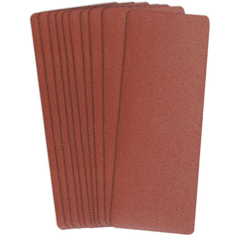 10 feuilles de poncage abrasives 1/3 pincees 93 x 230 mm - grain 120