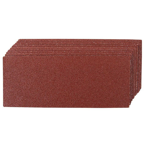 10 feuilles de poncage abrasives 1/3 pincees 93 x 230 mm - grain 60