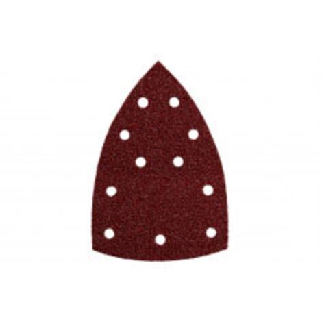 Lot De 50 Triangles Abrasifs Velcro Prio | Grain 60 | 105 X 152 Mm | 11 Trous | Jeu De Disques Abrasifs | Pour Ponceuse Multifonction