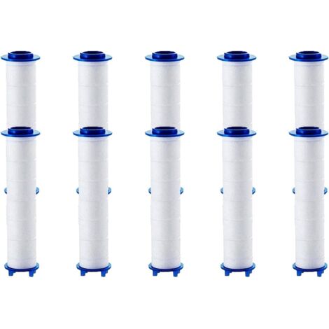 10 filtri in cotone, lunghezza 7,5 cm, cartucce filtro per soffione doccia rimovibili, filtro universale per soffione doccia, filtri per soffione doccia sostituibili, per filtrare polvere e detriti