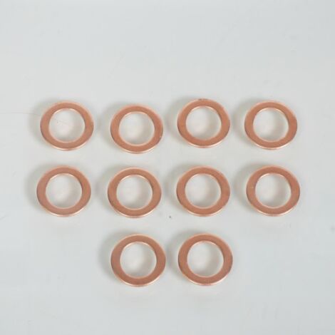 10 Flachdichtung aus Kupfer Schraube Ablassschraube 12x18x1.5mm