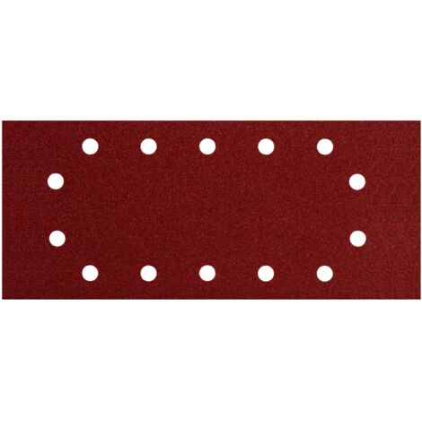 10 FOGLI ABRASIVI 14 FORI 115X280 MM P 80
